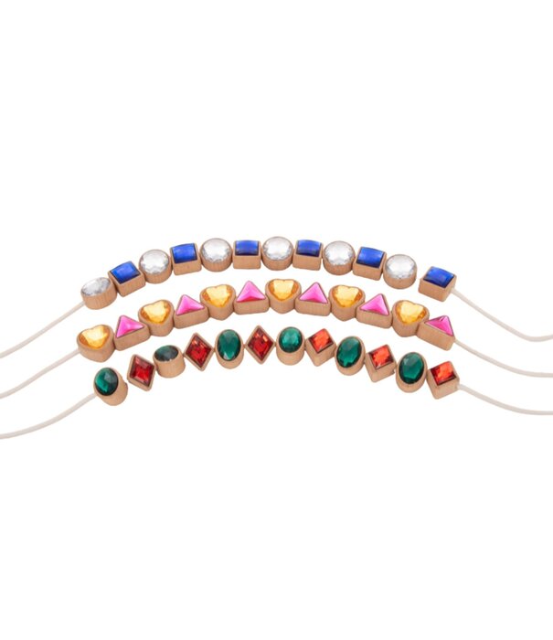 TickiT TickiT - Houten Vormen Glitterstenen Rijgkralen (39-delig)