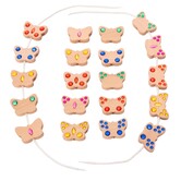 TickiT - Houten Vlinder Glitterstenen Rijgkralen (23-delig)