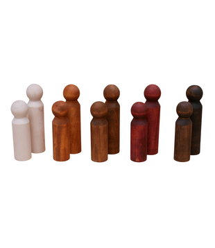 Wereldse Houten Poppen voor Buiten (10-delig)