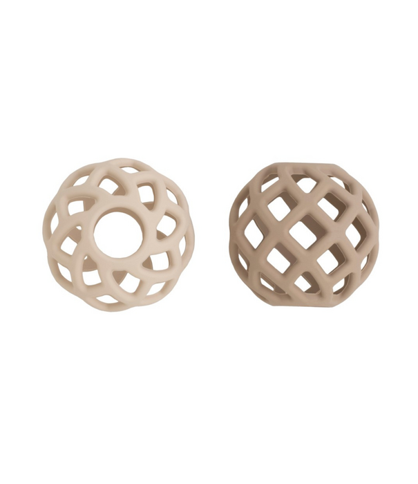 Baby's Only Baby's Only - Grijpbal Clay & Warm Linen | 2-pack