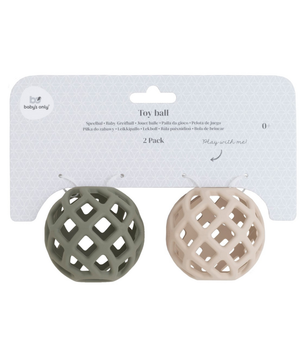 Baby's Only Baby's Only - Grijpbal Urban Green & Warm Linen | 2-pack