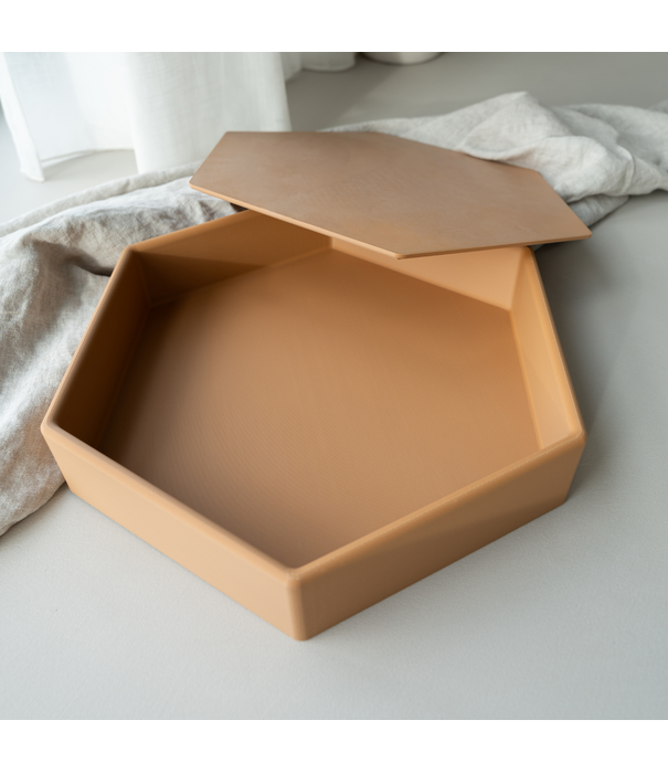 Grennn - Speelbak Mandigo met Inlegdriehoeken en deksel Pastel (8-delig)