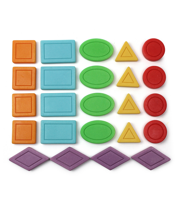 Yellow Door Yellow Door - Sensorische Speelstenen Vormen & Kleuren (24-delig)