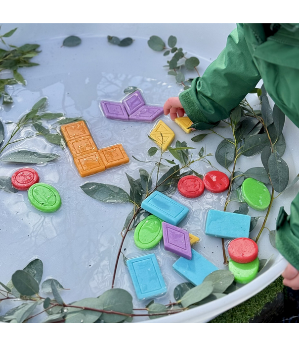 Yellow Door Yellow Door - Sensorische Speelstenen Vormen & Kleuren (24-delig)