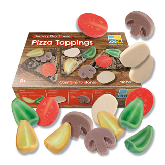 Yellow Door Sensorische Speelstenen Pizza Toppings (15-delig)