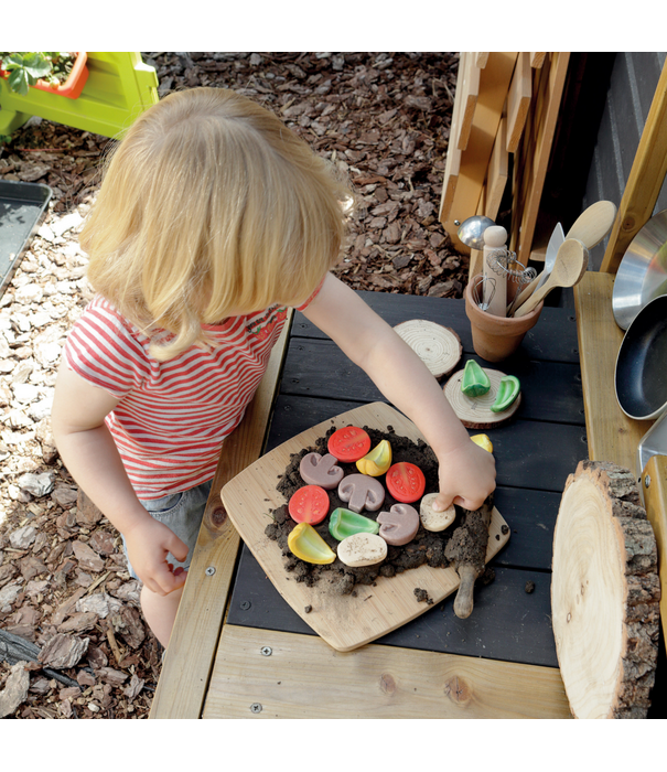 Yellow Door Yellow Door - Sensorische Speelstenen Pizza Toppings (15-delig)