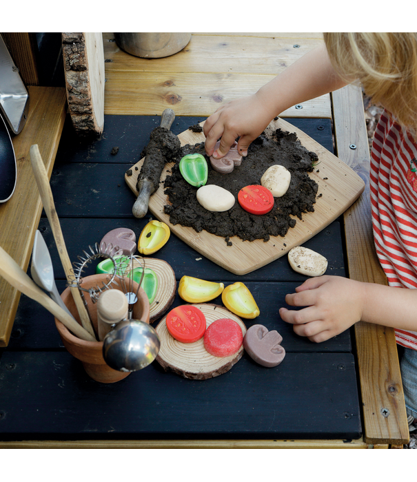 Yellow Door Yellow Door - Sensorische Speelstenen Pizza Toppings (15-delig)