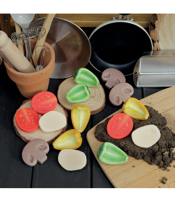 Yellow Door Yellow Door - Sensorische Speelstenen Pizza Toppings (15-delig)