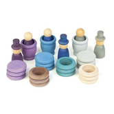 Grapat Houten Nins met Bakjes, Ringen & Schijven - Winter (27-delig)