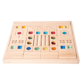 Tickit - Houten Bouwset met Transparante Stenen Dorp (83-delig)