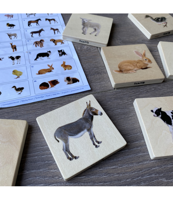 TickiT Tickit - Houten Dieren Match Spel (28-delig)