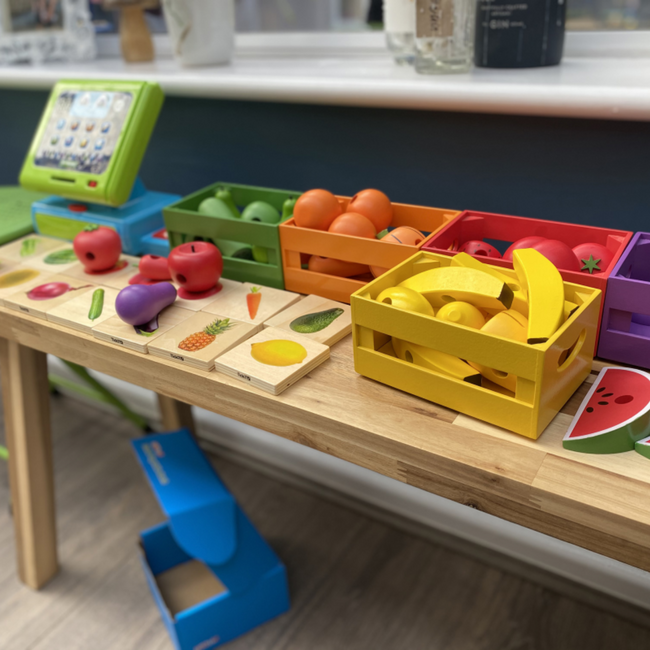 Tickit - Houten Fruit & Groente Match Spel (28-delig)