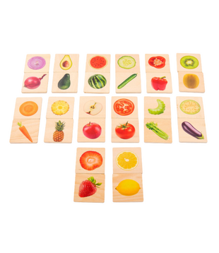 Houten Fruit & Groente Match Spel (28-delig)