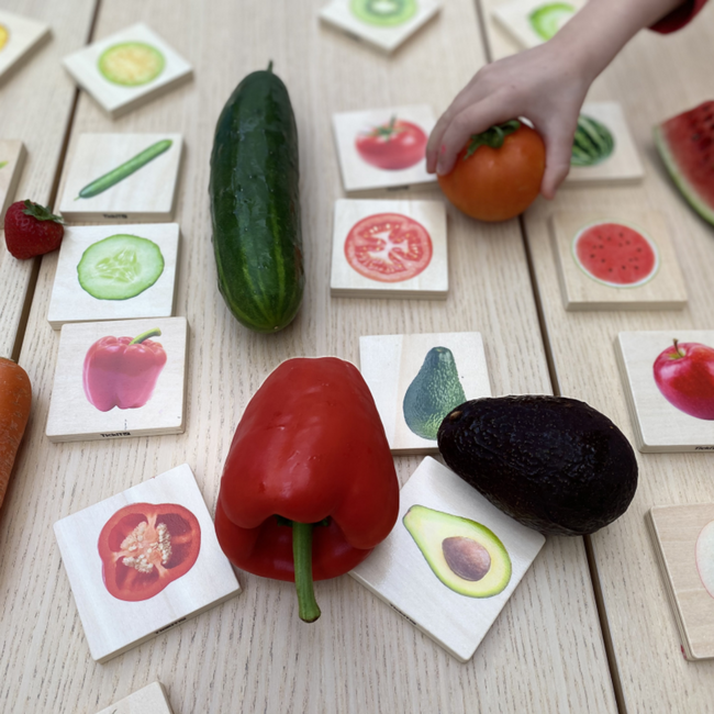 Tickit - Houten Fruit & Groente Match Spel (28-delig)