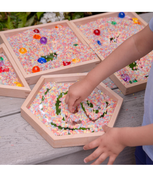 TickiT Tickit - Houten Vormen Spiegeltray's (4-delig)