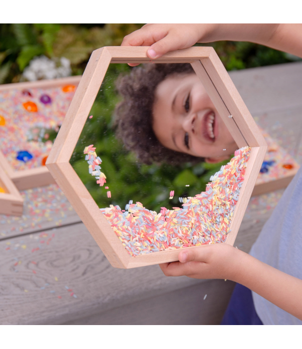 TickiT Tickit - Houten Vormen Spiegeltray's (4-delig)