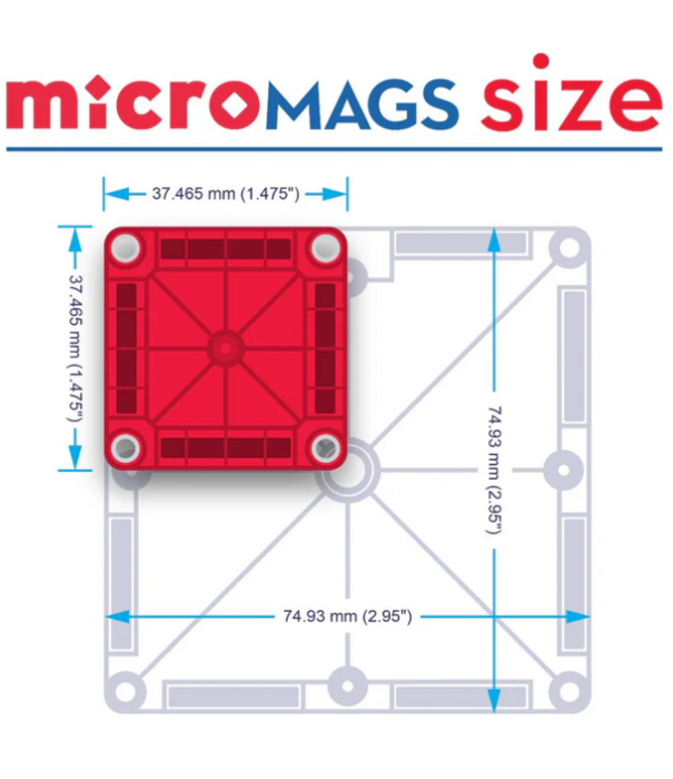 Magna-Tiles Magna-Tiles -  MicroMags Magnetische Cijfers (56-delig)