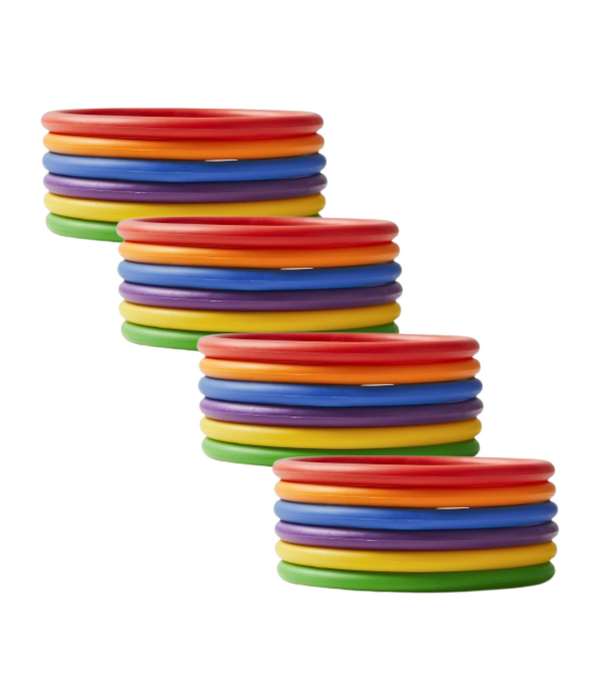 Gonge Gonge - Activiteitenringen Regenboog tinten (24-delig)
