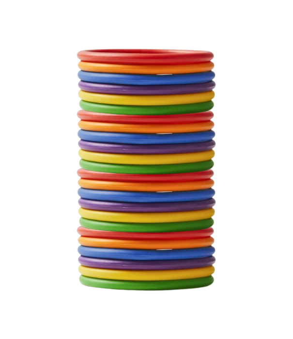 Gonge Gonge - Activiteitenringen Regenboog tinten (24-delig)