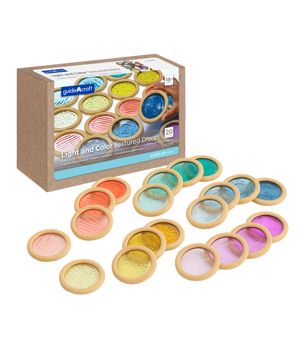 Guidecraft Guidecraft - Licht- en Kleur Textuurschijven (20-delig)