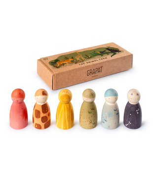 Houten Nins - Animals (6-delig)