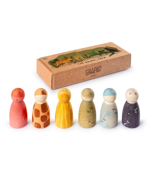 Grapat Grapat - Houten Nins - Animals (6-delig)