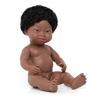 Miniland Pop Jongen Afrikaans met Syndroom van Down (38 cm)