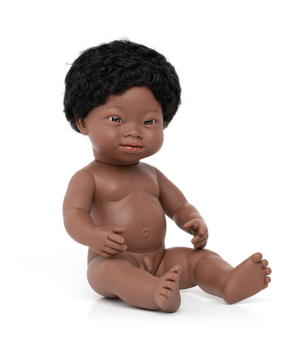 Miniland Miniland - Pop Jongen Afrikaans met Syndroom van Down (38 cm)