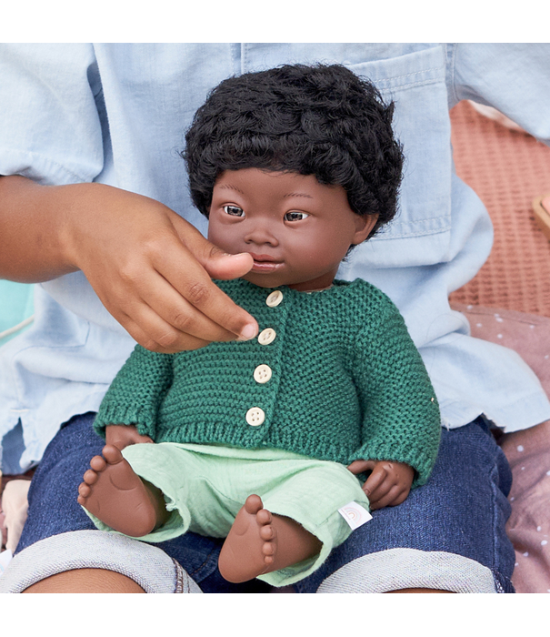 Miniland Miniland - Pop Jongen Afrikaans met Syndroom van Down (38 cm)