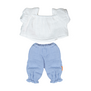 Miniland - Poppen Kledingset - Blauwe Broek & Witte Blouse (pop 38 cm)