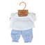 Miniland - Poppen Kledingset - Blauwe Broek & Witte Blouse (pop 38 cm)