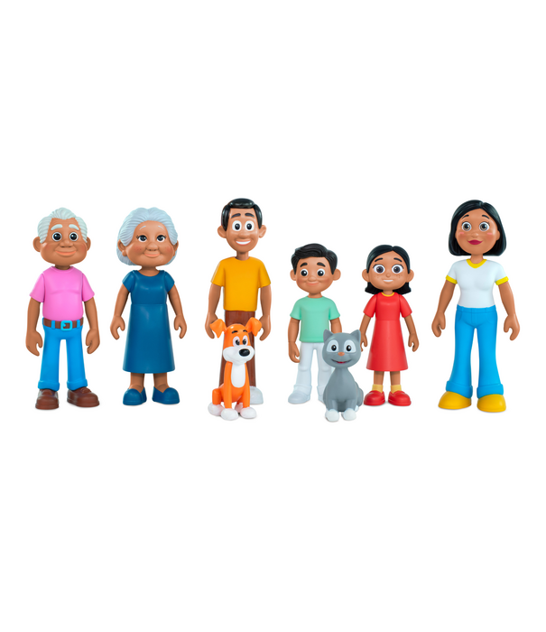 Miniland Miniland - Poppetjes Set Lichte Huidskleur (8-delig)