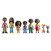 Miniland - Poppetjes Set Donkere Huidskleur (8-delig)