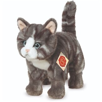 Teddy Hermann Speelkat Grijs  Gestreept (20 cm)