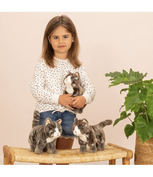 Teddy Hermann Teddy Hermann - Speelkat Grijs Gestreept (20 cm)