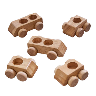 Cosy Houten Kleine Auto's (5-delig)