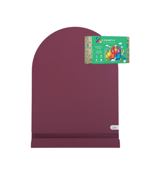 Ready to Play Speelpakket - Magneetboog + Opbergschap L Burgundy + Connetix Regenboog (102-delig)