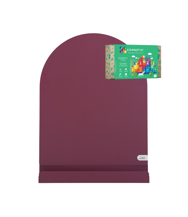 JUTTER & Co. JUTTER & Co. || Ready to Play Speelpakket - Magneetboog + Opbergschap L Burgundy + Connetix Regenboog (102-delig)