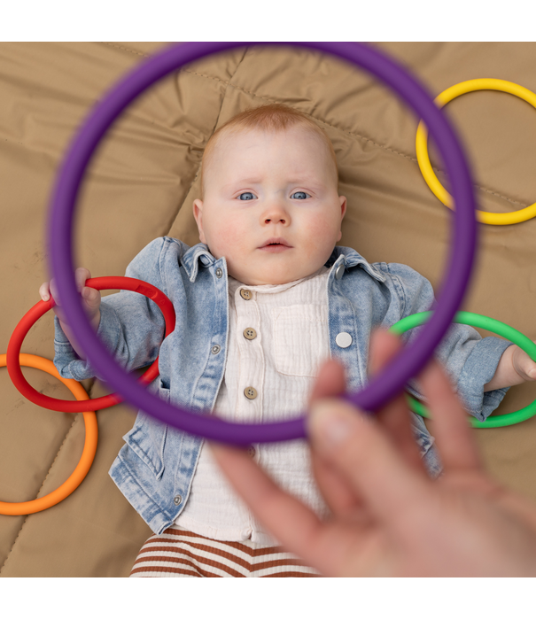 Gonge Gonge - Activiteitenringen Regenboog tinten (24-delig)