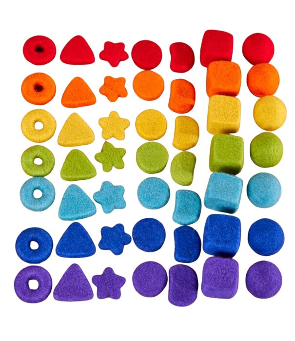 Cosy Cosy - Vilten Vormen Set Regenboog