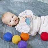 Cosy - Vilten Ballen Regenboog (7-delig)