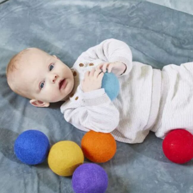 Cosy - Vilten Ballen Regenboog (7-delig)