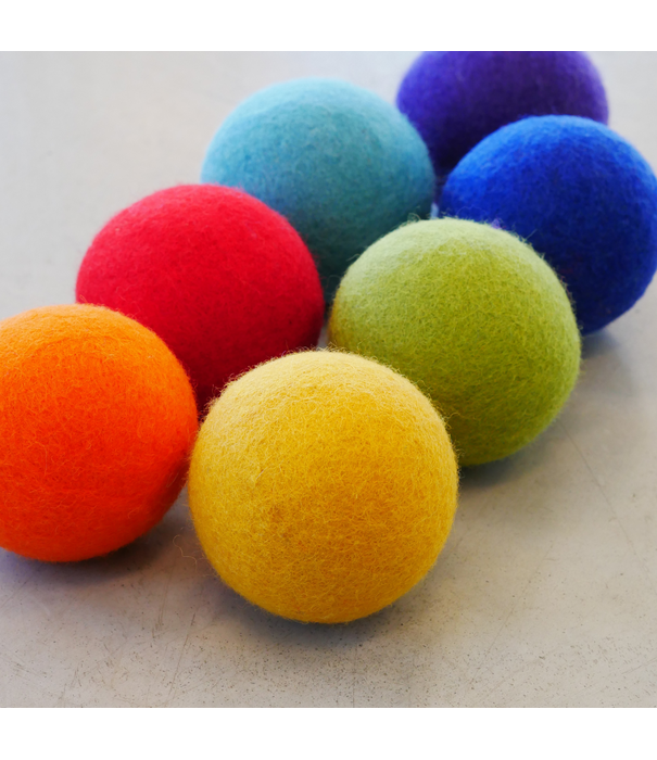 Cosy Cosy - Vilten Ballen Regenboog (7-delig)