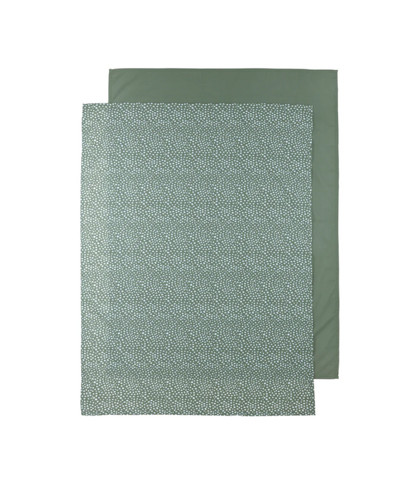 Meyco Meyco - 2-pack Wieglaken Forest Green Cheetah