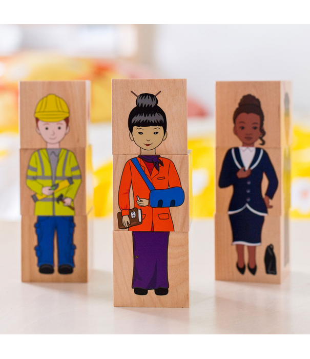 The Freckled Frog The Freckled Frog - Beroepen Stapelblokken (12-delig)