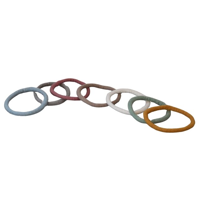 Papoose Toys - Vilten Ringen- Earth Felt (7-delig)