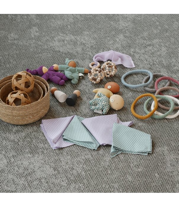 Papoose Toys Papoose Toys - Vilten Ringen- Earth Felt (7-delig)