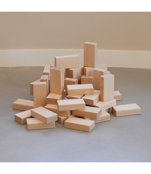 Grote Houten Bouwstenen - Afgerond (48-delig)