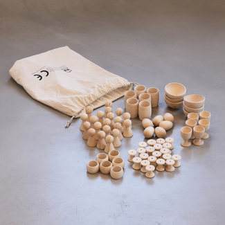Basisgemeinde Loose Parts Houten Speelset (70-delig)