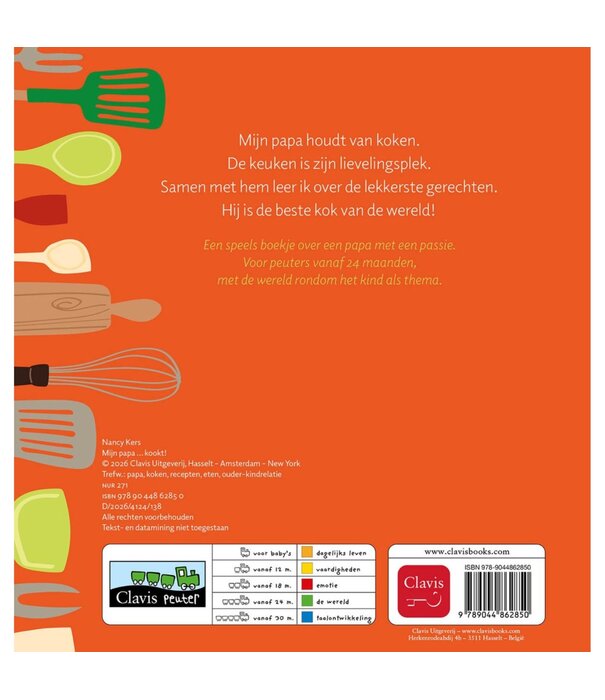 Boek - Mijn Papa Kookt | 2+